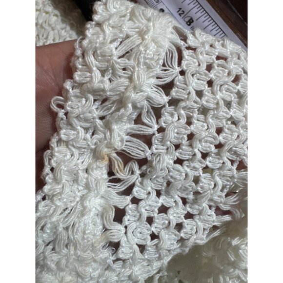 Sharagano Sleeveless Ivory Crochet Shift Dress Size 6 - Picture 6 of 6